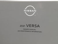 2021 Nissan Versa Owners Manual Book Guide P/N:OM21EM0N18U1 OEM Used Auto Parts - Oemusedautoparts1.com