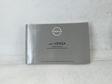 2021 Nissan Versa Owners Manual Book Guide P/N:OM21EM 0N18U0 OEM Used Auto Parts