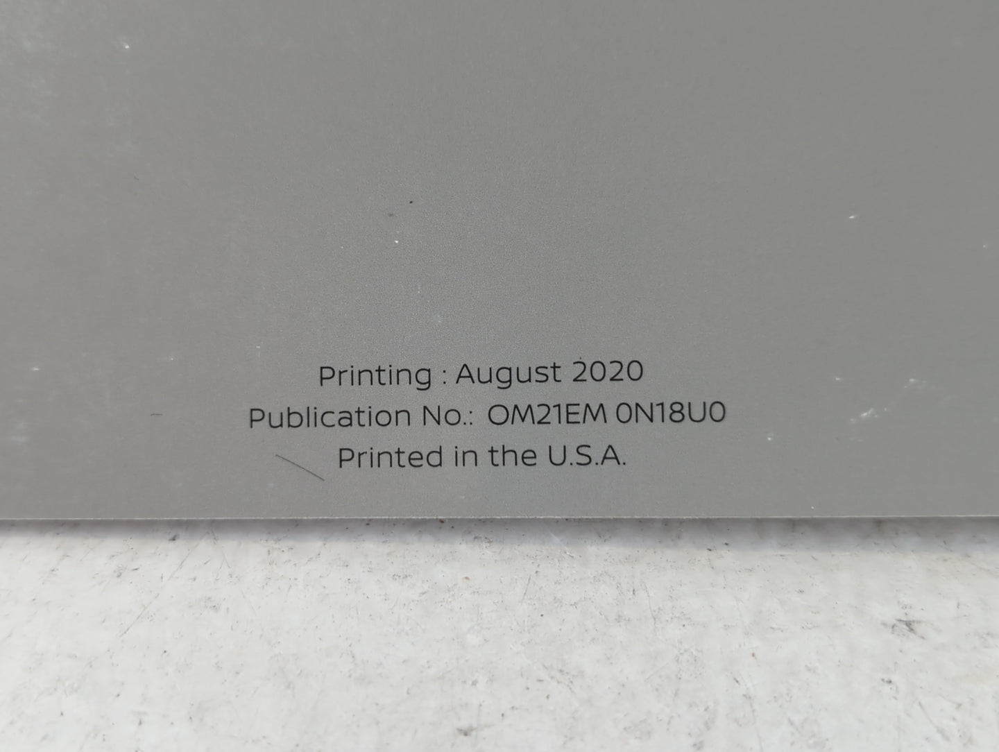 2021 Nissan Versa Owners Manual Book Guide P/N:OM21EM 0N18U0 OEM Used Auto Parts - Oemusedautoparts1.com