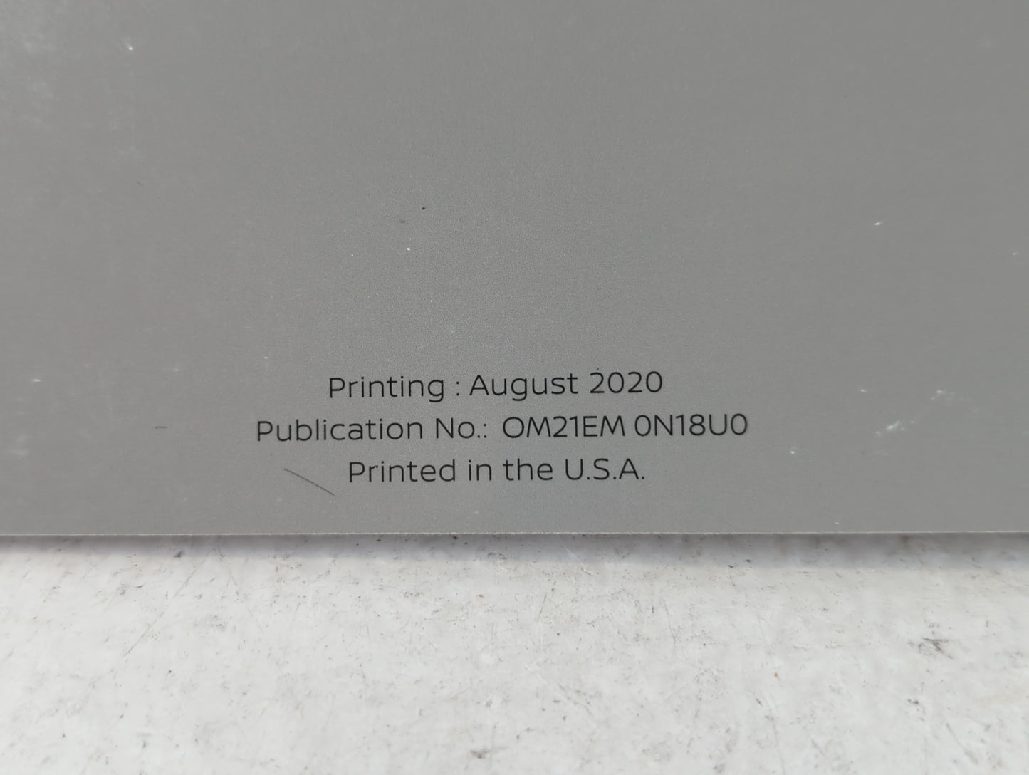 2021 Nissan Versa Owners Manual Book Guide P/N:OM21EM 0N18U0 OEM Used Auto Parts - Oemusedautoparts1.com