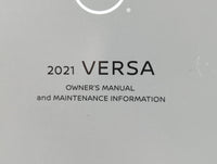 2021 Nissan Versa Owners Manual Book Guide P/N:OM21EM 0N18U0 OEM Used Auto Parts - Oemusedautoparts1.com