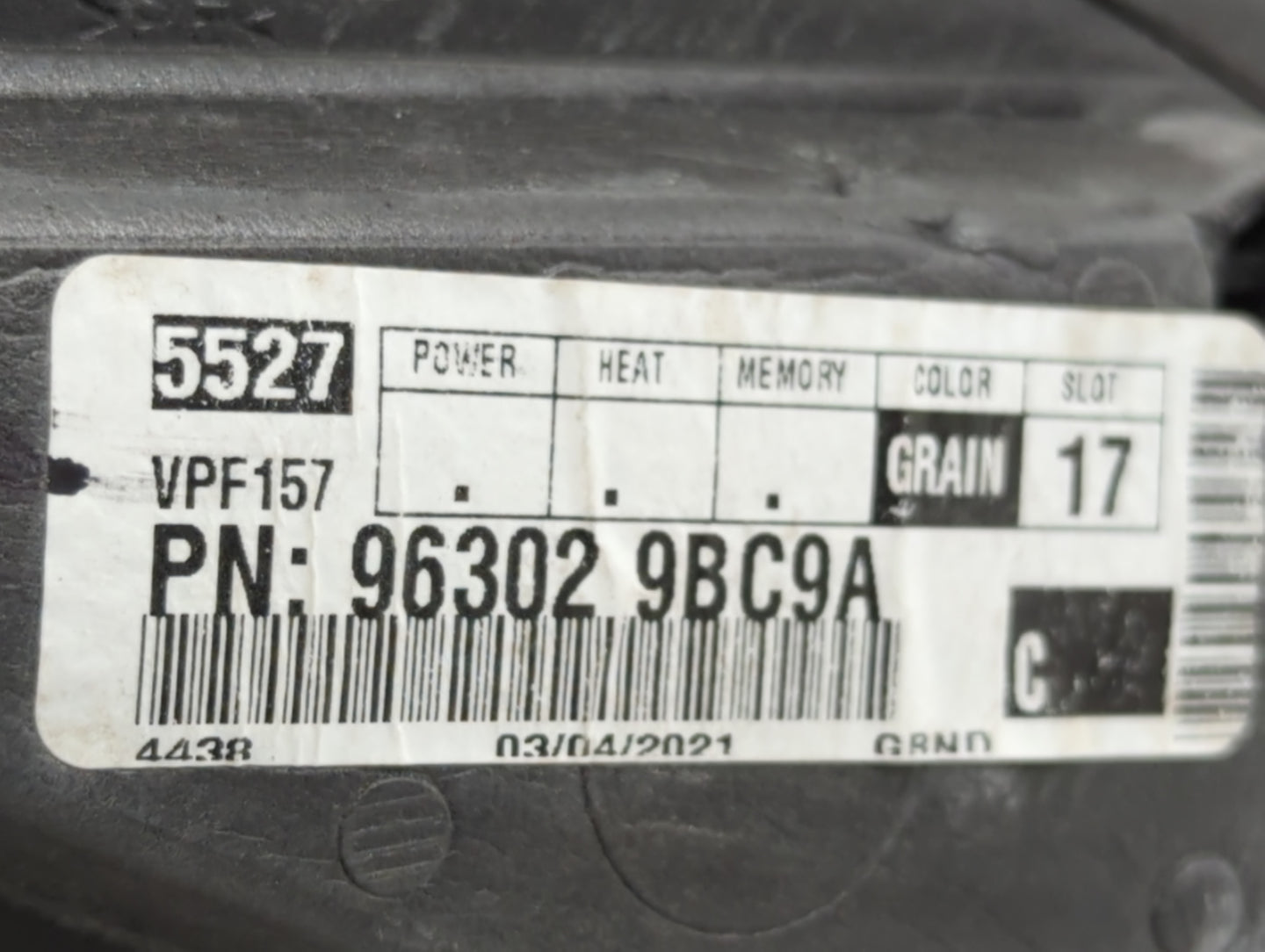 2021 Nissan Xterra Side Mirror Replacement Driver Left View Door Mirror P/N:96302 9BC9A Fits OEM Used Auto Parts - Oemusedau