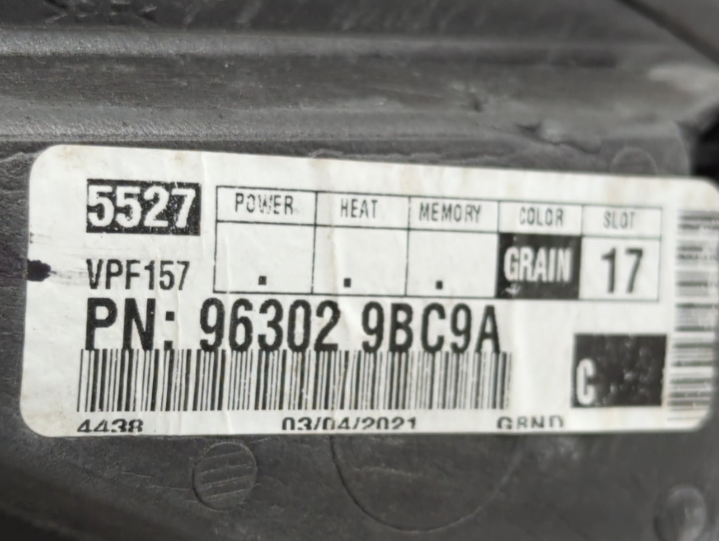 2021 Nissan Xterra Side Mirror Replacement Driver Left View Door Mirror P/N:96302 9BC9A Fits OEM Used Auto Parts - Oemusedau