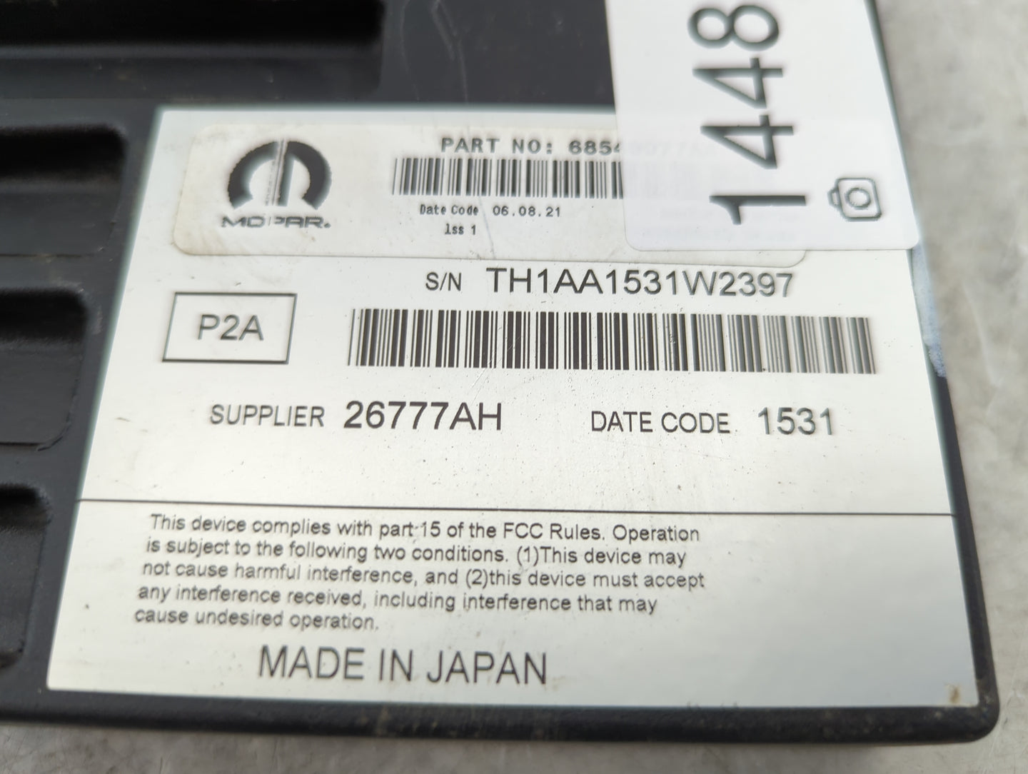 Ram 3500 Multifunction Control Module Th1aa1531w2397|26777ah - Oemusedautoparts1.com