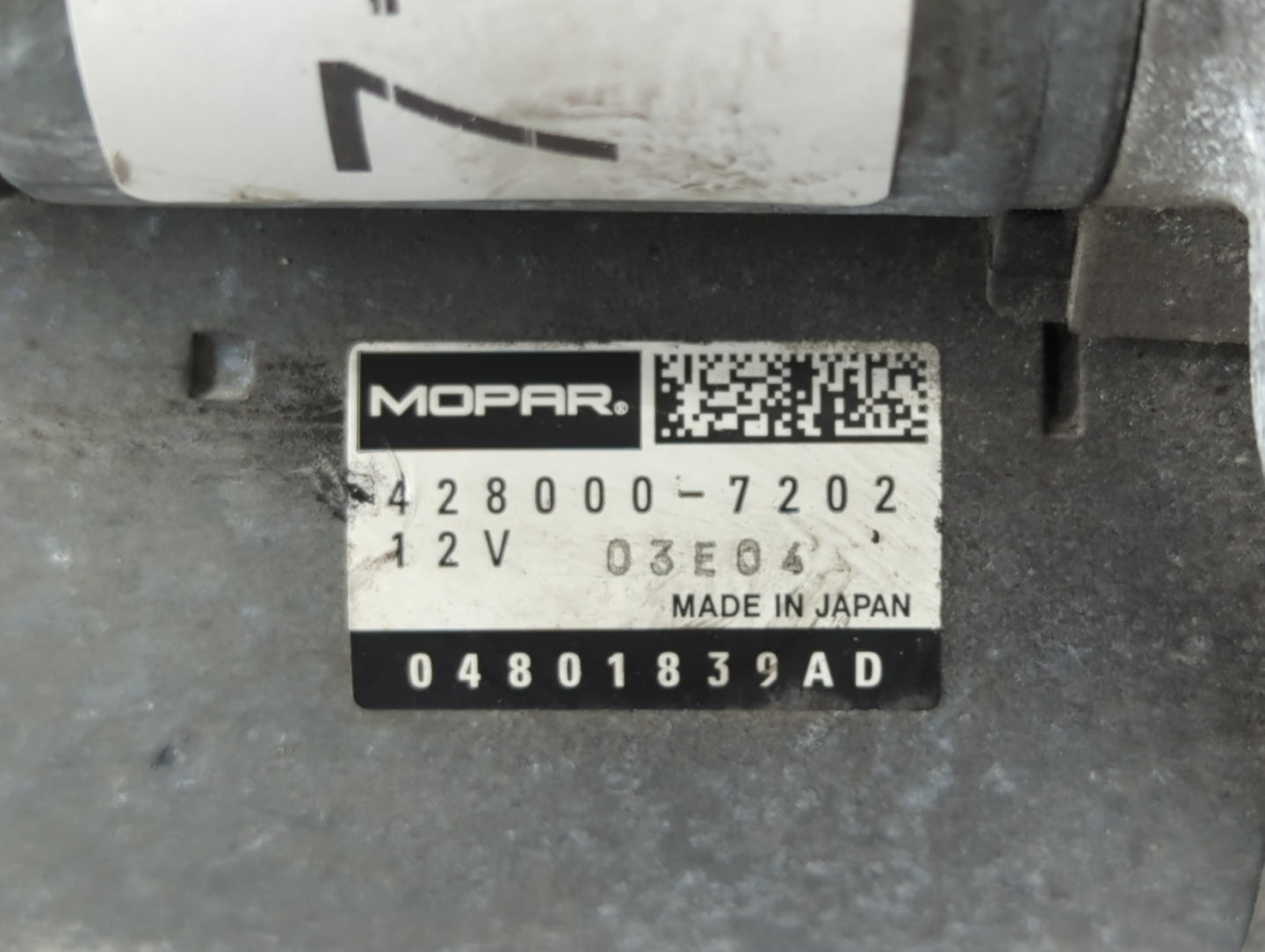 2014-2021 Ram Promaster 1500 Car Starter Motor Solenoid OEM P/N:04801839AD 428000-7202 Fits OEM Used Auto Parts - Oemusedaut