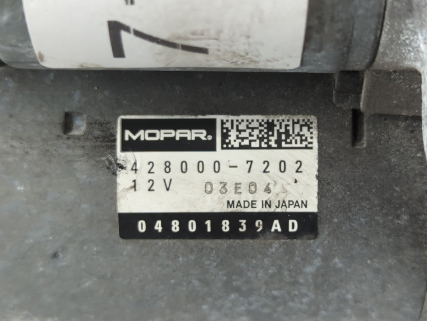 2014-2021 Ram Promaster 1500 Car Starter Motor Solenoid OEM P/N:04801839AD 428000-7202 Fits OEM Used Auto Parts - Oemusedaut