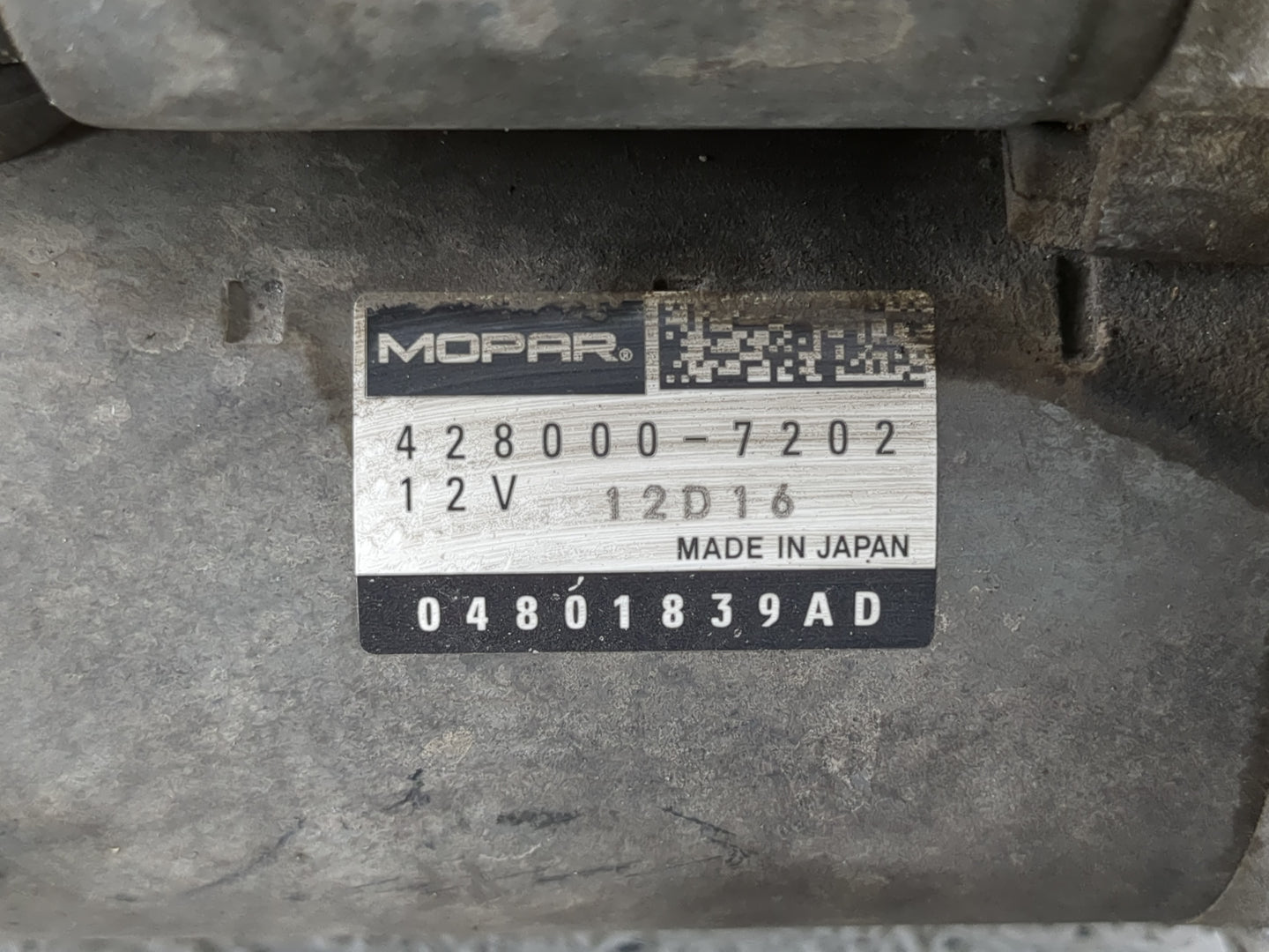 2014-2021 Ram Promaster 2500 Car Starter Motor Solenoid OEM P/N:04801839AD 428000-7202 Fits OEM Used Auto Parts - Oemusedaut