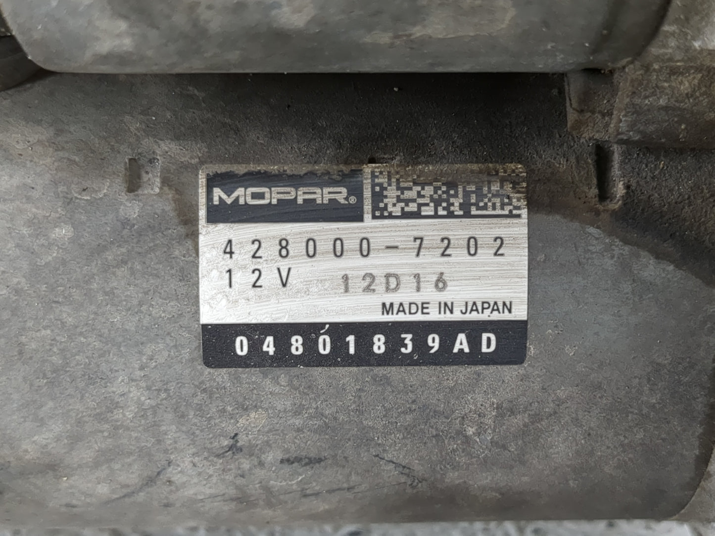 2014-2021 Ram Promaster 2500 Car Starter Motor Solenoid OEM P/N:04801839AD 428000-7202 Fits OEM Used Auto Parts - Oemusedaut