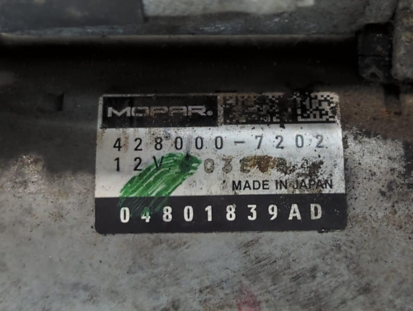 2014-2021 Ram Promaster 3500 Car Starter Motor Solenoid OEM P/N:04801839AD 428000-7202 Fits OEM Used Auto Parts - Oemusedaut