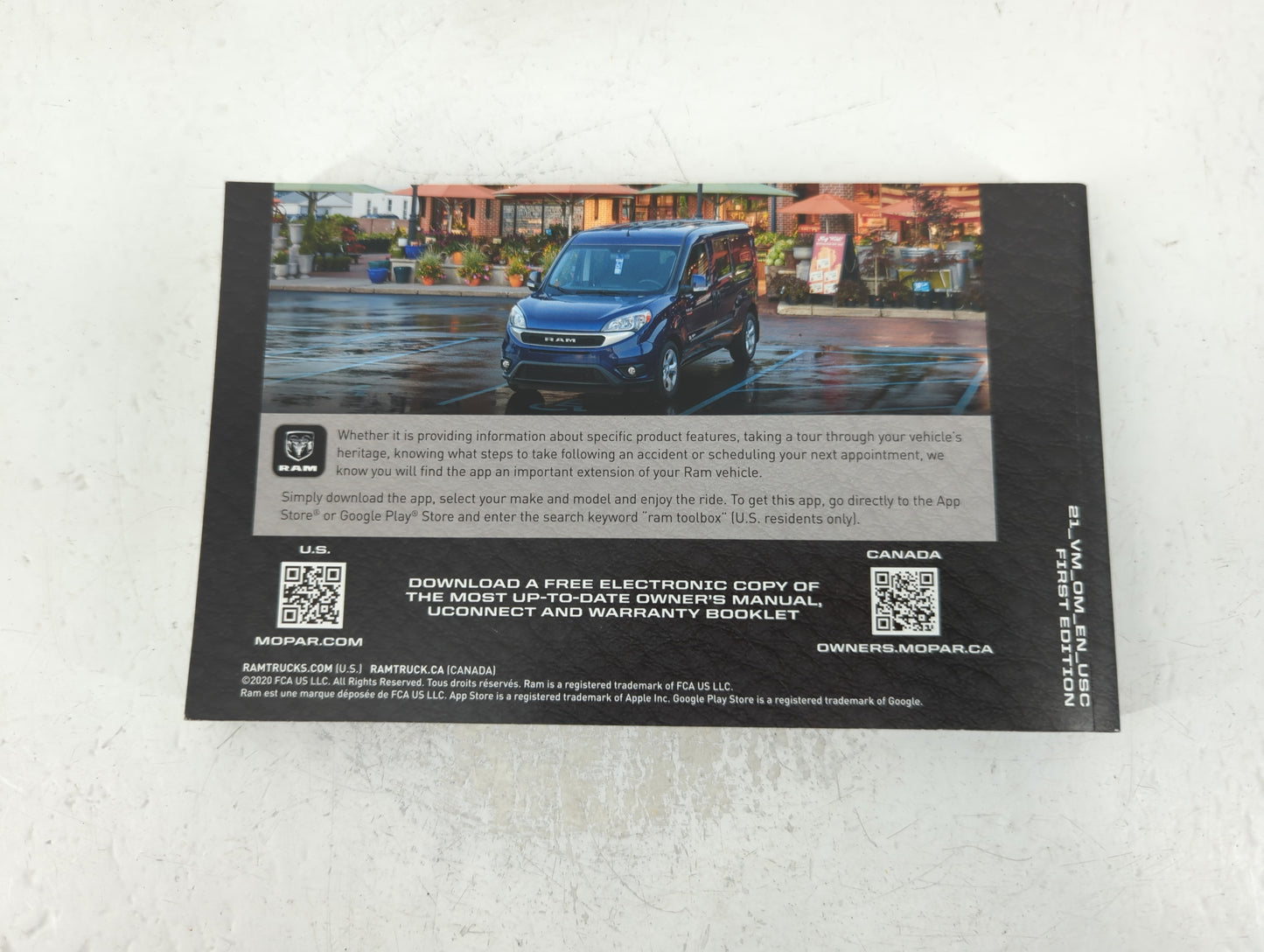 2021 Ram Promaster City Owners Manual Book Guide OEM Used Auto Parts - Oemusedautoparts1.com