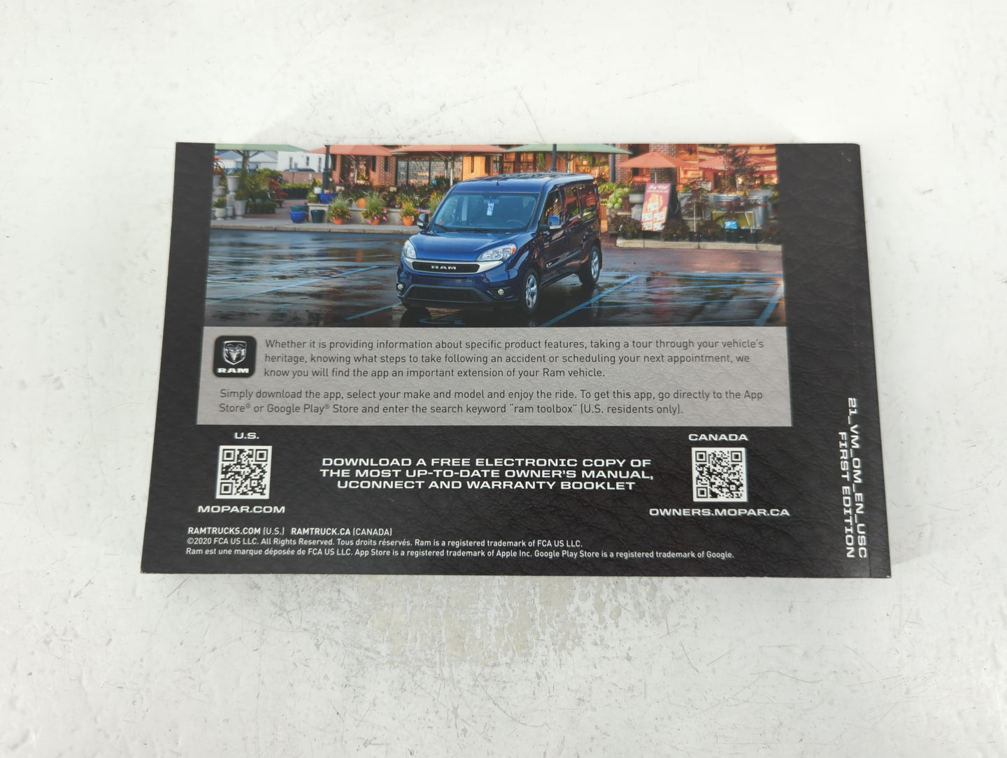 2021 Ram Promaster City Owners Manual Book Guide OEM Used Auto Parts - Oemusedautoparts1.com