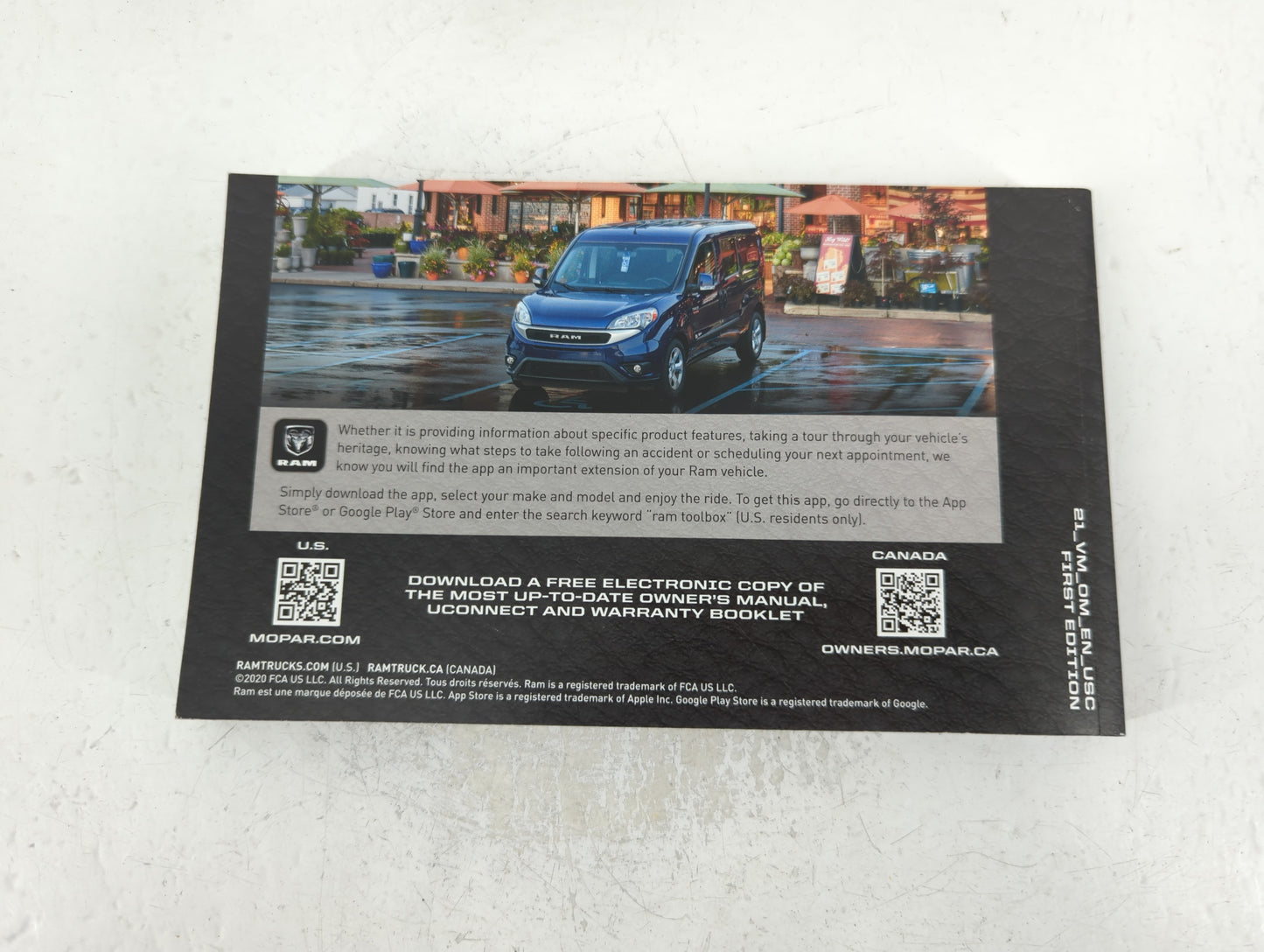 2021 Ram Promaster City Owners Manual Book Guide OEM Used Auto Parts - Oemusedautoparts1.com