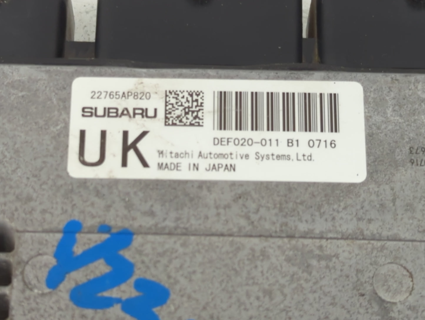 2021 Subaru Ascent PCM Engine Control Computer ECU ECM PCU OEM P/N:22765AP820 Fits OEM Used Auto Parts - Oemusedautoparts1.c