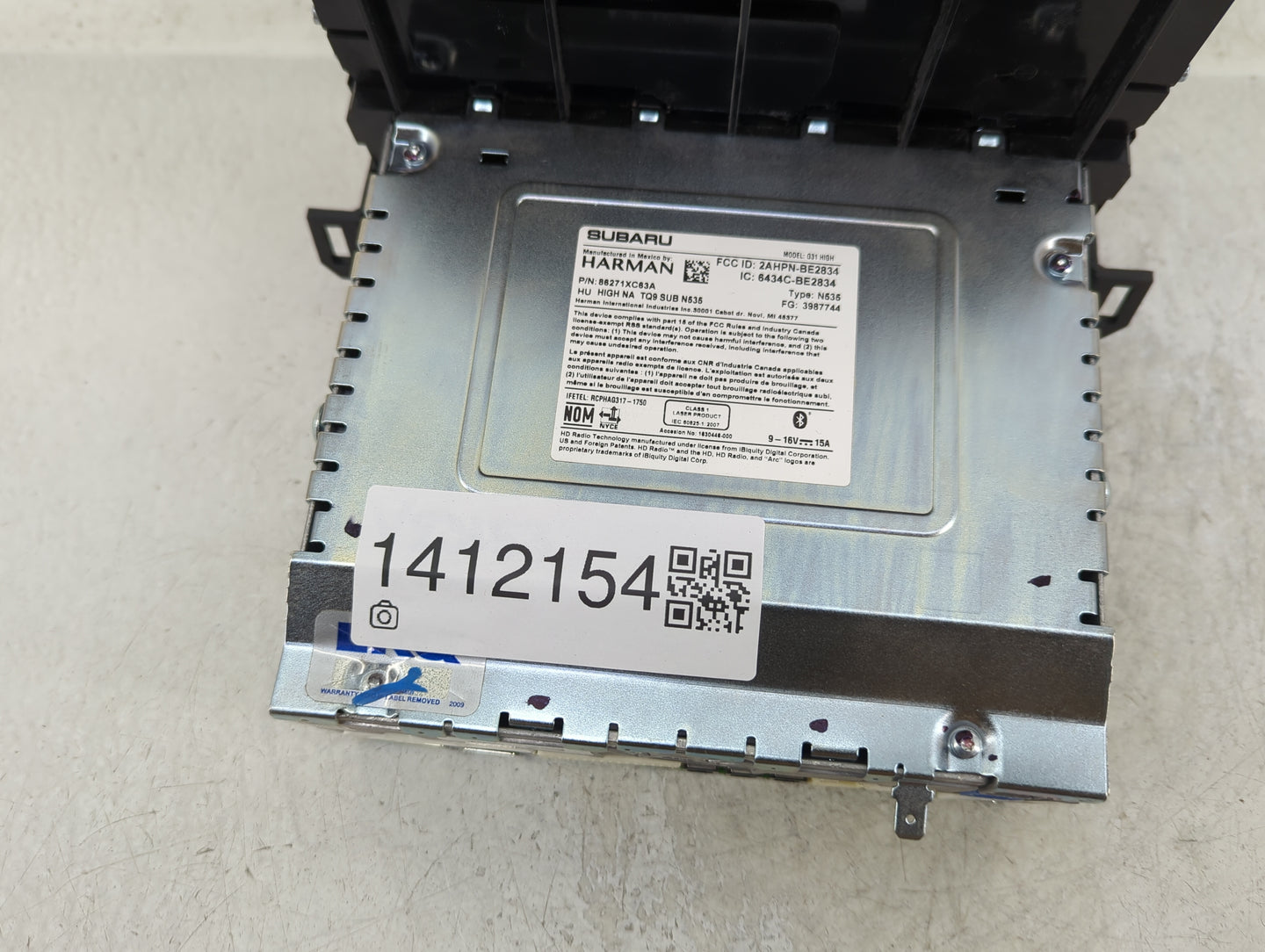 2021 Subaru Ascent Radio AM FM Cd Player Receiver Replacement P/N:6434C-BE2834 Fits OEM Used Auto Parts - Oemusedautoparts1.