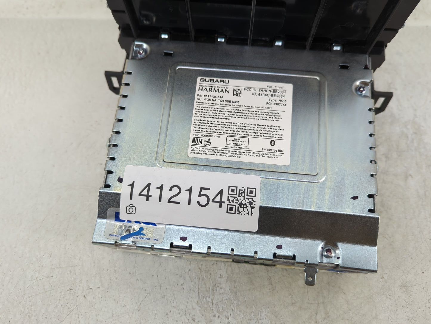 2021 Subaru Ascent Radio AM FM Cd Player Receiver Replacement P/N:6434C-BE2834 Fits OEM Used Auto Parts - Oemusedautoparts1.