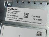 2021-2022 Subaru Forester Radio AM FM Cd Player Receiver Replacement P/N:86201SJ940 Fits Fits 2021 2022 OEM Used Auto Parts 