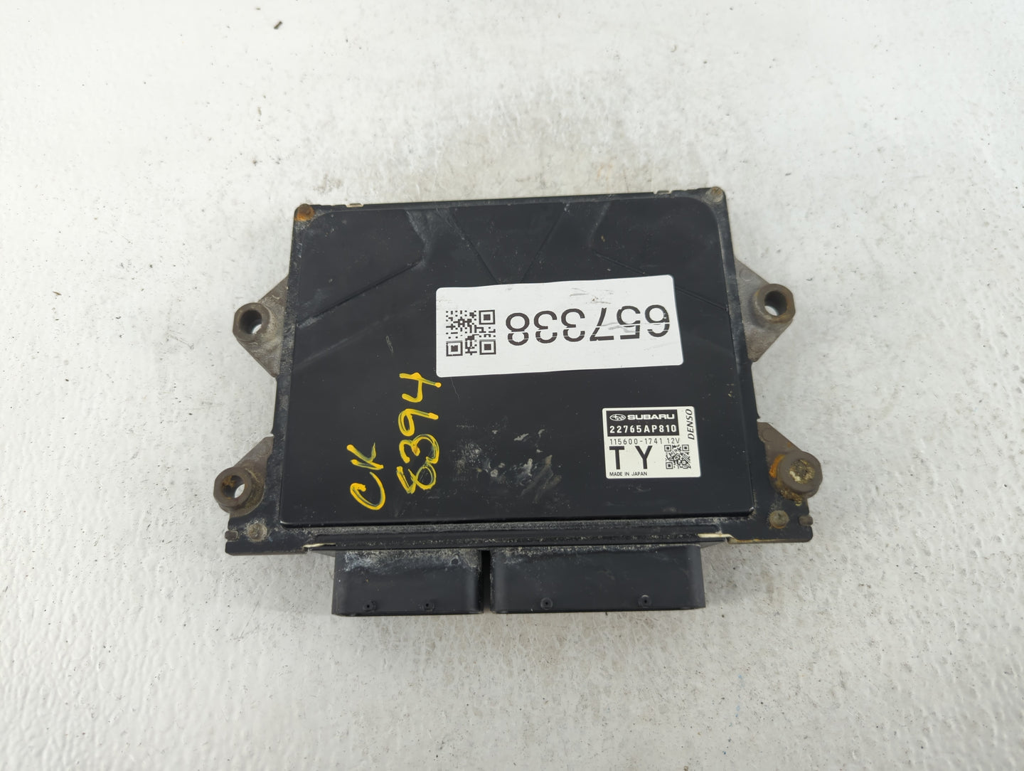 2021 Subaru Xv PCM Engine Control Computer ECU ECM PCU OEM P/N:22765AP810 Fits OEM Used Auto Parts - Oemusedautoparts1.com