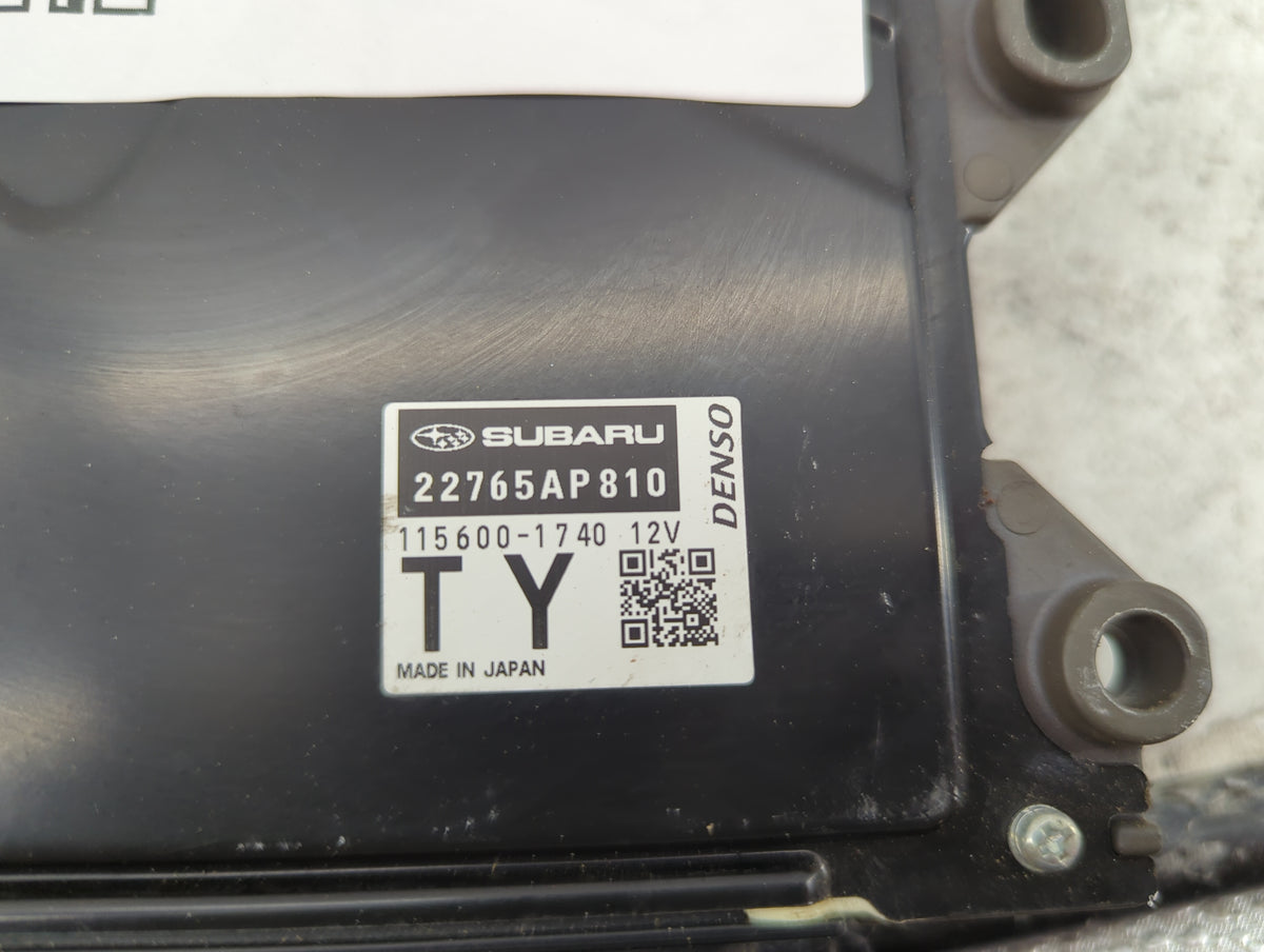 2021 Subaru Xv Crosstrek PCM Engine Control Computer ECU ECM PCU OEM P/N:22765AP810 115600-1740 Fits OEM Used Auto Parts - O