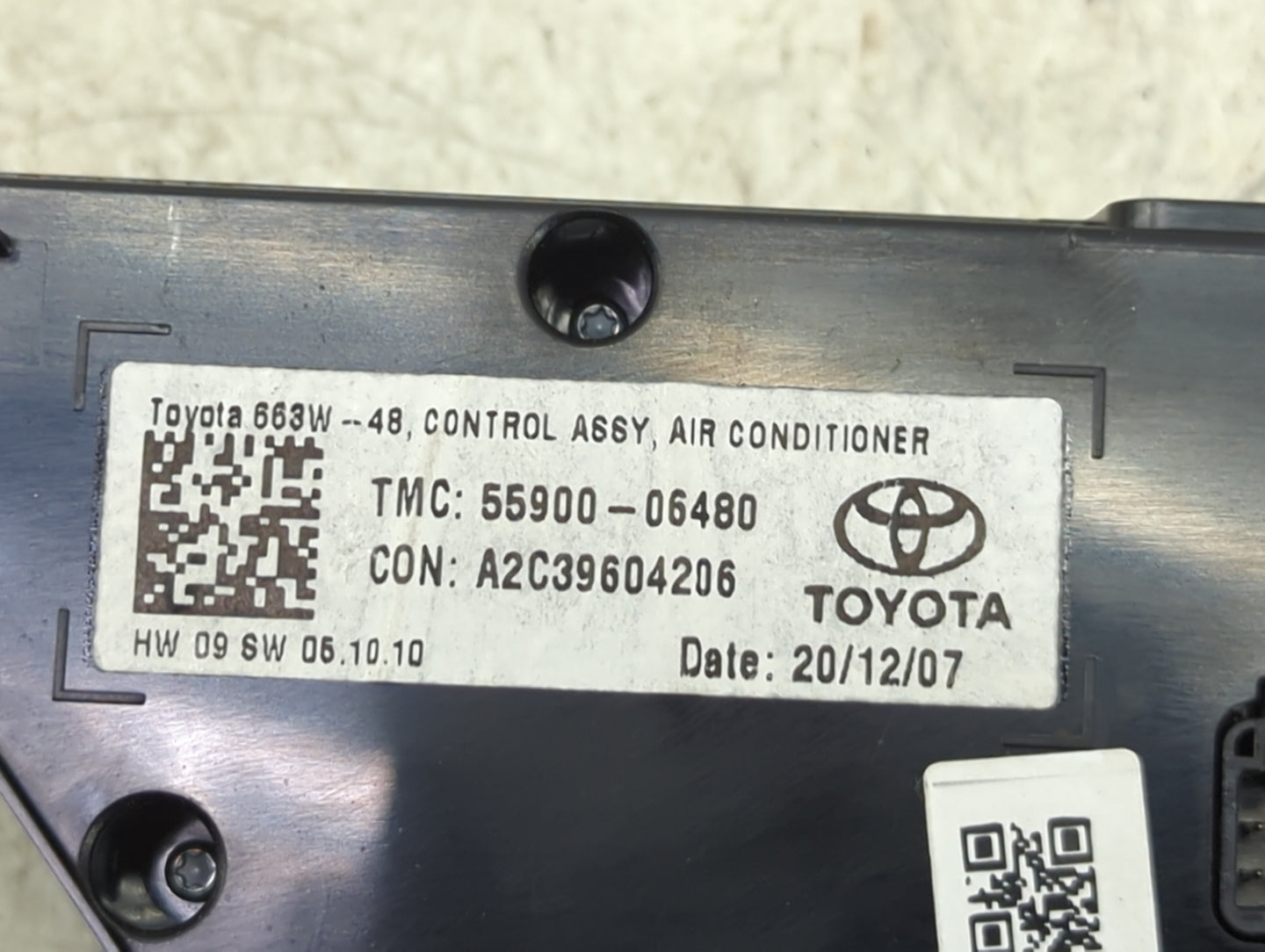 2018-2022 Toyota Camry Climate Control Module Temperature AC/Heater Replacement P/N:55900-06480 A2C39604206 Fits OEM Used Au