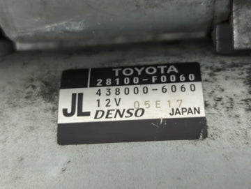 2018-2022 Toyota Camry Car Starter Motor Solenoid OEM P/N:438000-6060 28100-F0060 Fits Fits 2018 2019 2020 2021 2022 OEM Used Auto Parts
