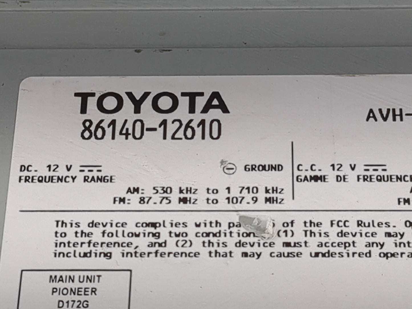 2021 Toyota Corolla Information Display Screen - Oemusedautoparts1.com