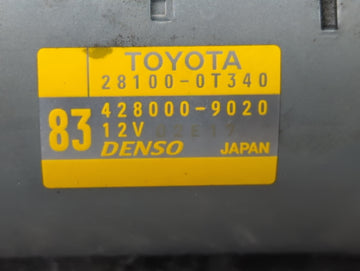 2015-2022 Toyota Corolla Car Starter Motor Solenoid OEM P/N:428000-9020 2800-0T340 Fits OEM Used Auto Parts