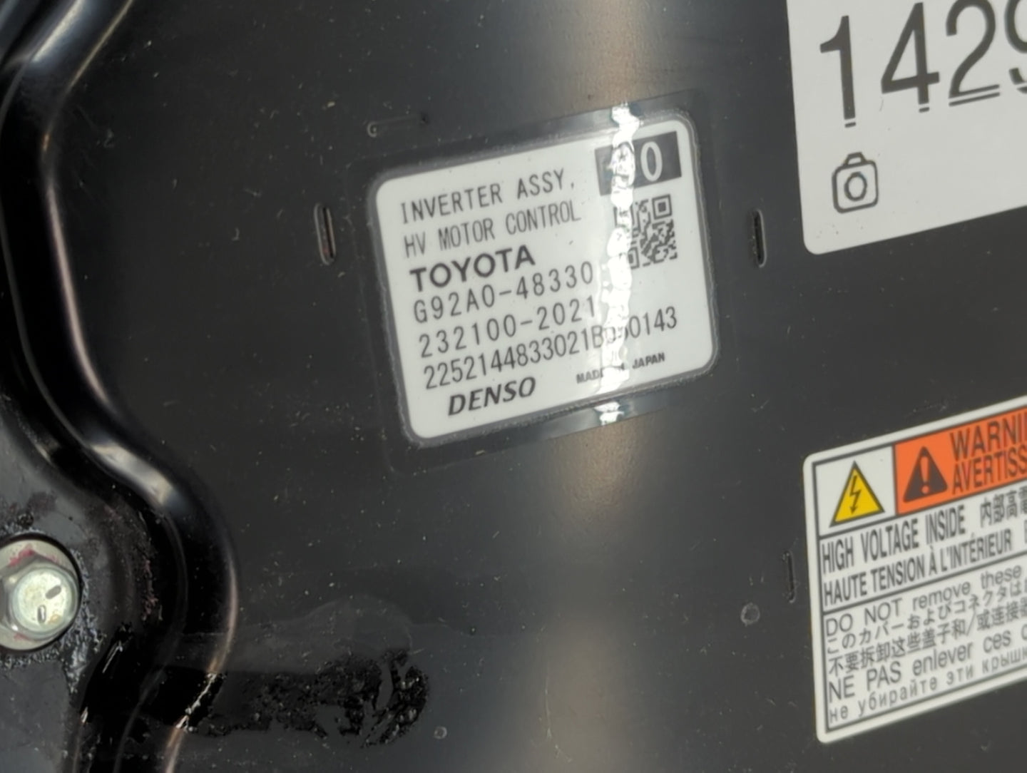 2020-2022 Toyota Highlander Hybrid DC Synergy Drive Power Inverter P/N:G92A0-48330 Fits Fits 2020 2021 2022 OEM Used Auto Pa