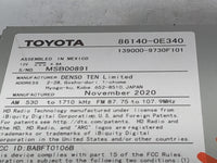 2020-2022 Toyota Highlander Radio AM FM Cd Player Receiver Replacement P/N:86140-0E340 139000-9730F101 Fits Fits 2020 2021 2