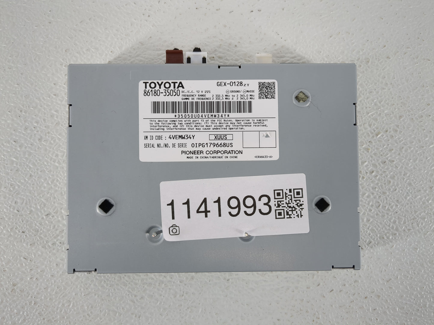 2015-2022 Toyota Prius Radio AM FM Cd Player Receiver Replacement P/N:86180-35050 Fits OEM Used Auto Parts - Oemusedautopart