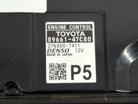 2021-2022 Toyota Prius PCM Engine Control Computer ECU ECM PCU OEM P/N:276800-7411 89661-47C80 Fits Fits 2021 2022 OEM Used 