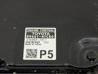 2021-2022 Toyota Prius PCM Engine Control Computer ECU ECM PCU OEM P/N:89661-47C80 276800-7411 Fits Fits 2021 2022 OEM Used 