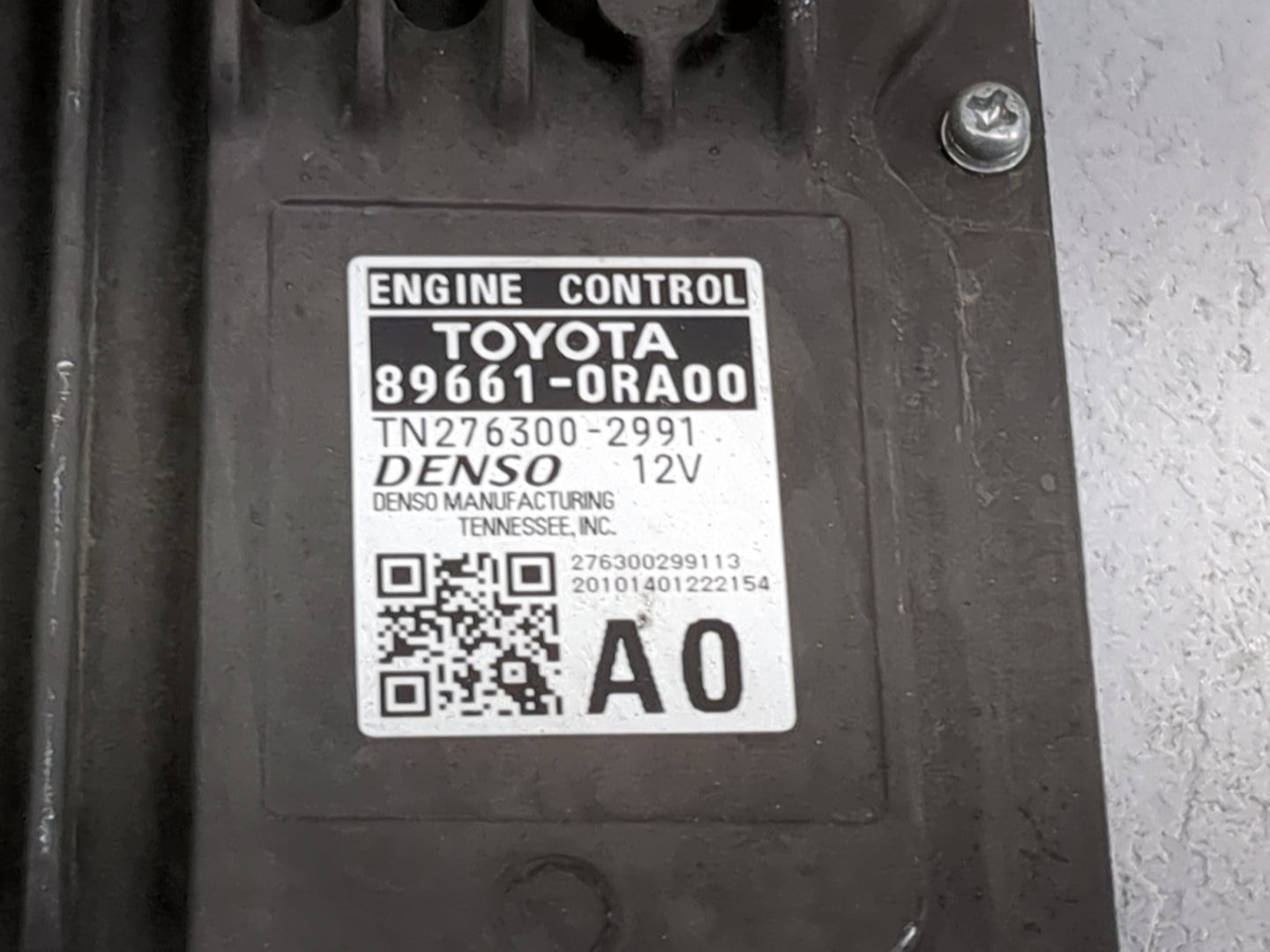 2020 Toyota Rav4 PCM Engine Control Computer ECU ECM PCU OEM P/N:89661-0RA00 TN276300-2991 Fits OEM Used Auto Parts - Oemuse