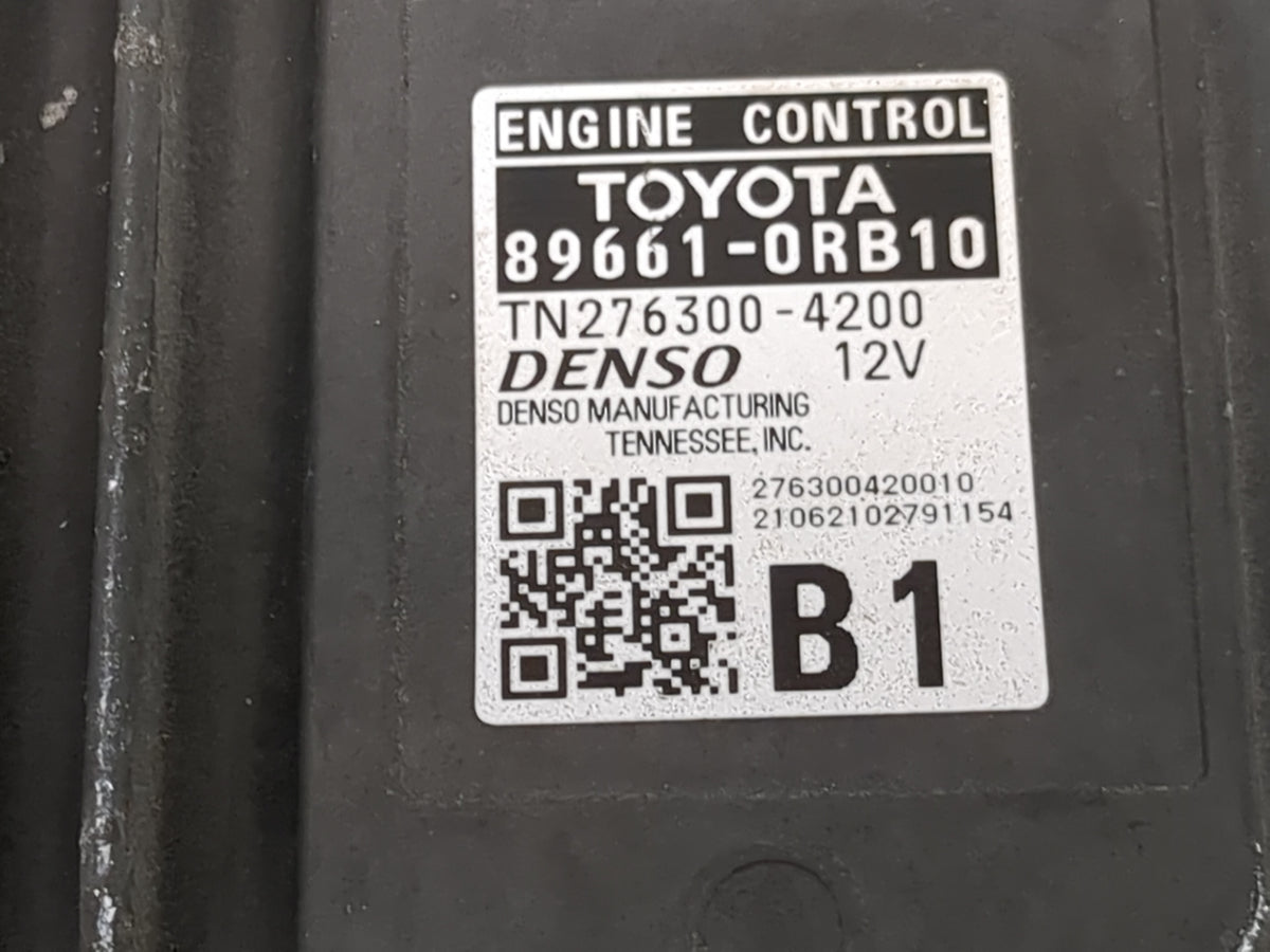 2021 Toyota Rav4 PCM Engine Control Computer ECU ECM PCU OEM P/N:89661-0RB10 TN276300-4200 Fits OEM Used Auto Parts - Oemuse