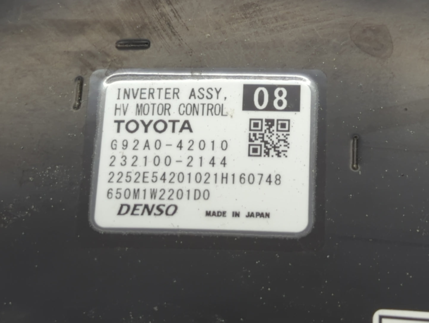 2021-2022 Toyota Rav4 Hybrid DC Synergy Drive Power Inverter P/N:232100-2144 G92A0-42010 Fits Fits 2021 2022 OEM Used Auto P