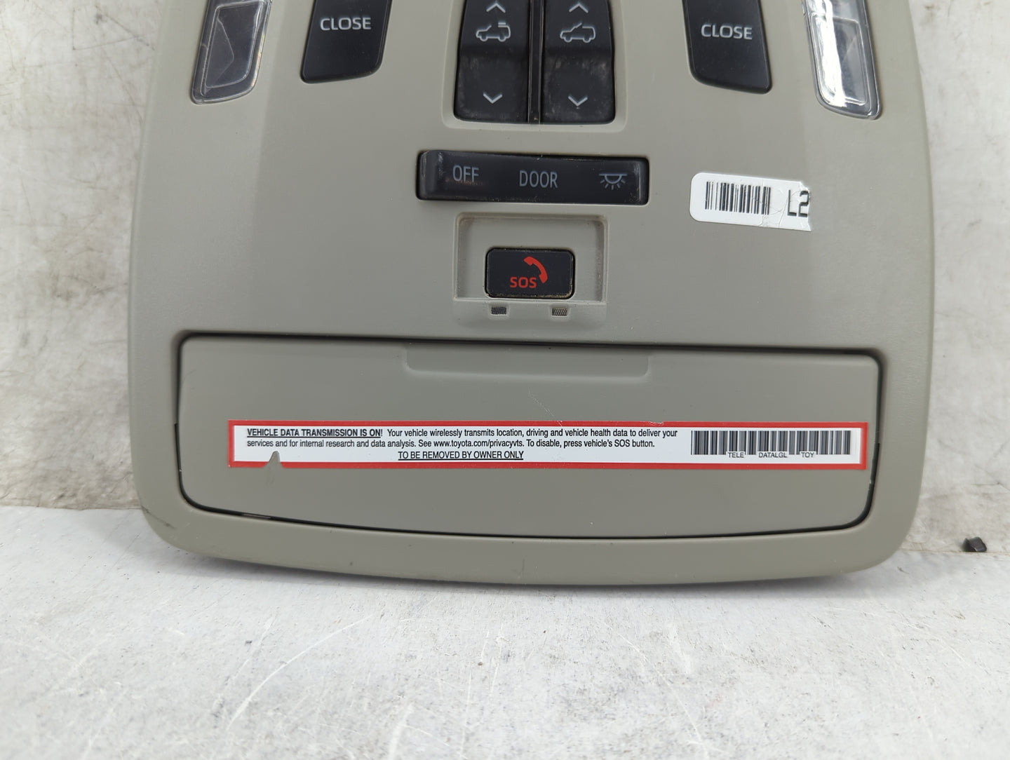 2021 Toyota Sienna Overhead Roof Console Tan - Oemusedautoparts1.com