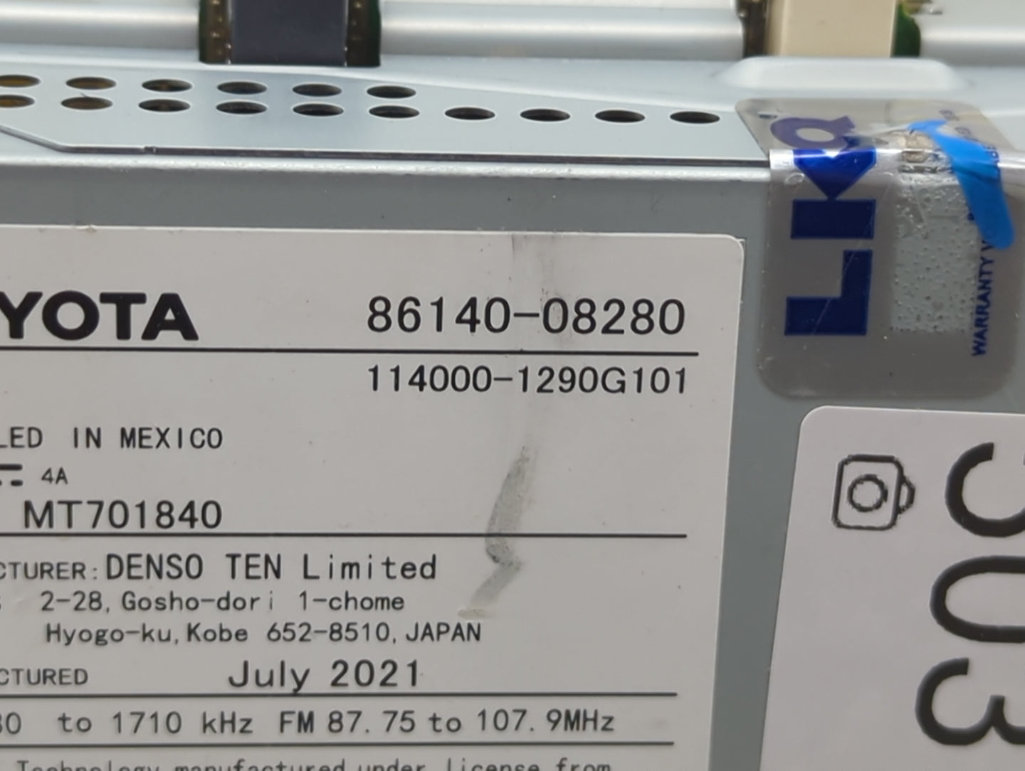 2021 Toyota Sienna Information Display Screen - Oemusedautoparts1.com