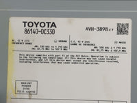 2020-2021 Toyota Tundra Radio AM FM Cd Player Receiver Replacement P/N:86140-0C330 Fits Fits 2020 2021 OEM Used Auto Parts -