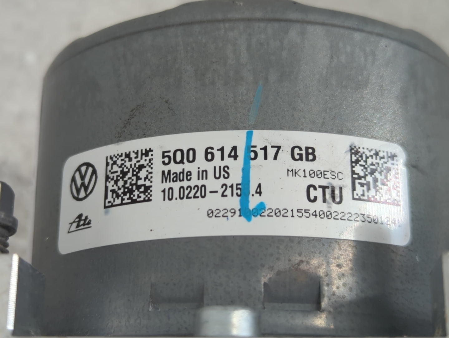 2021 Volkswagen Atlas ABS Pump Control Module Replacement P/N:5Q0 614 517 GB Fits Fits 2020 OEM Used Auto Parts - Oemusedaut