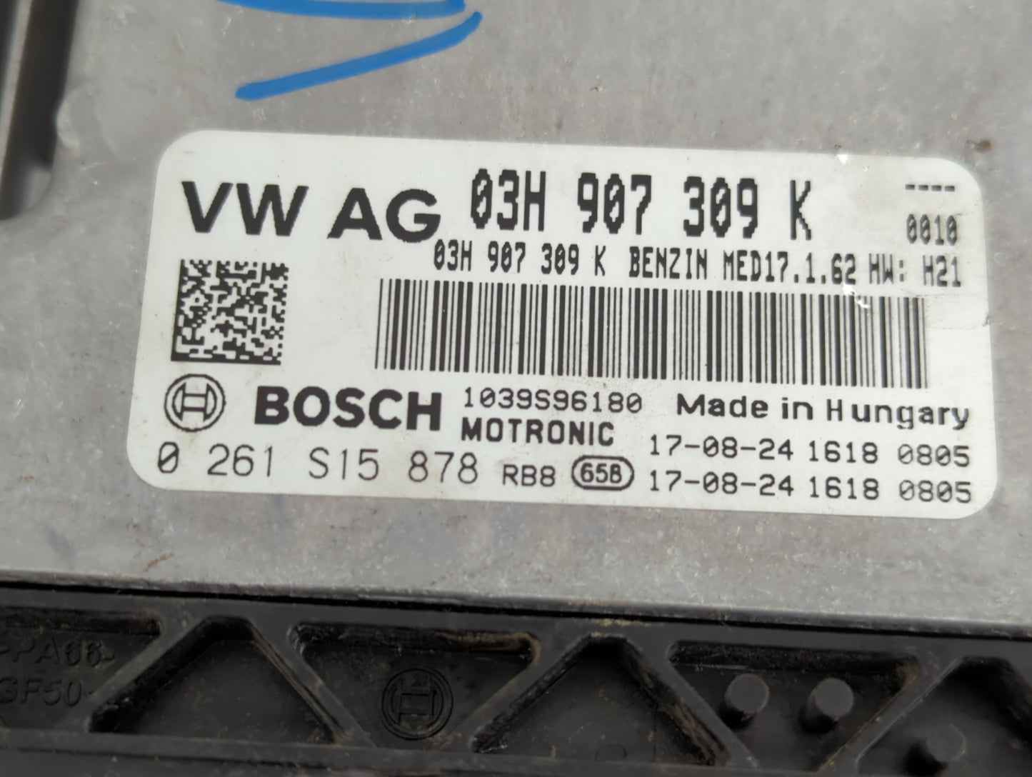 2018-2022 Volkswagen Atlas PCM Engine Control Computer ECU ECM PCU OEM P/N:0 261 S15 878 03H 907 309 K Fits OEM Used Auto Pa