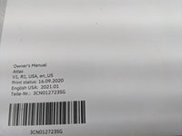 2021 Volkswagen Atlas Owners Manual Book Guide P/N:3CN012723SG OEM Used Auto Parts - Oemusedautoparts1.com