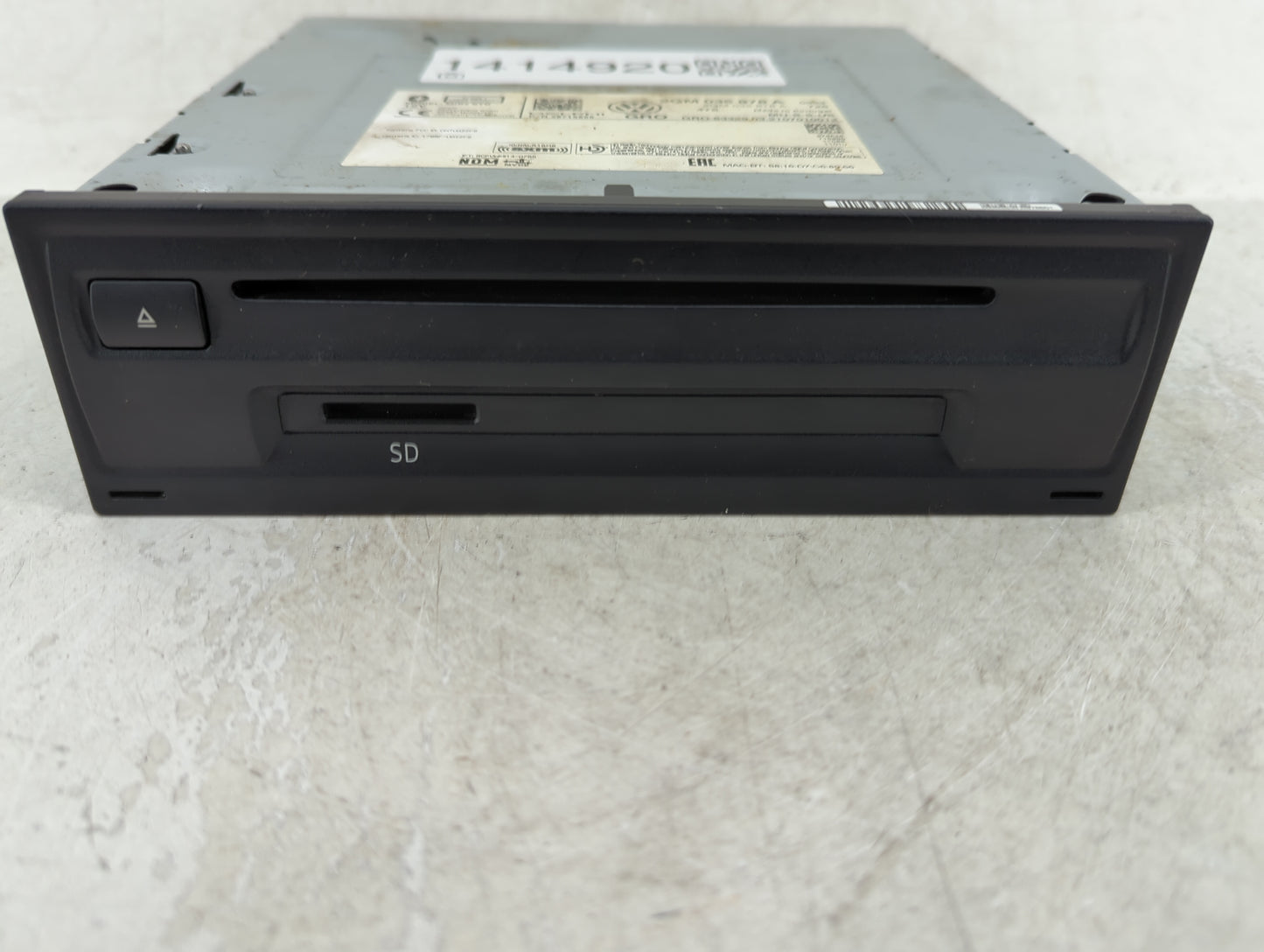 2020-2022 Volkswagen Atlas Radio AM FM Cd Player Receiver Replacement P/N:2GM 035 878 A Fits Fits 2020 2021 2022 OEM Used Au