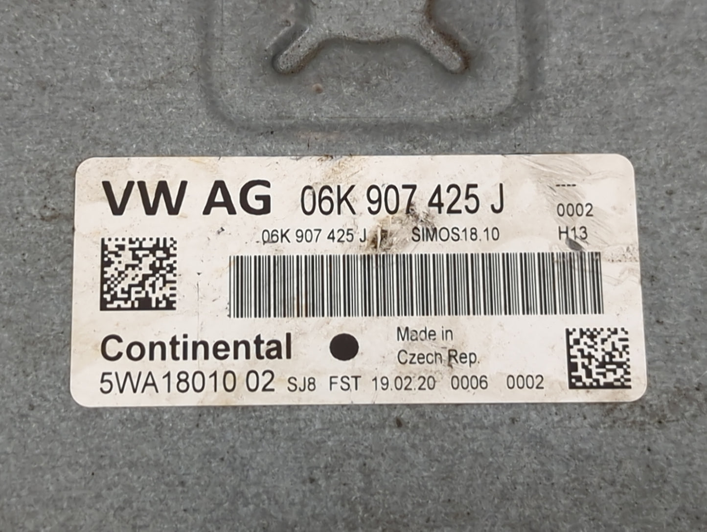 2021 Volkswagen Atlas PCM Engine Control Computer ECU ECM PCU OEM P/N:06K 907 425 J 5WA18010 02, SIMOS18.10 Fits OEM Used Au