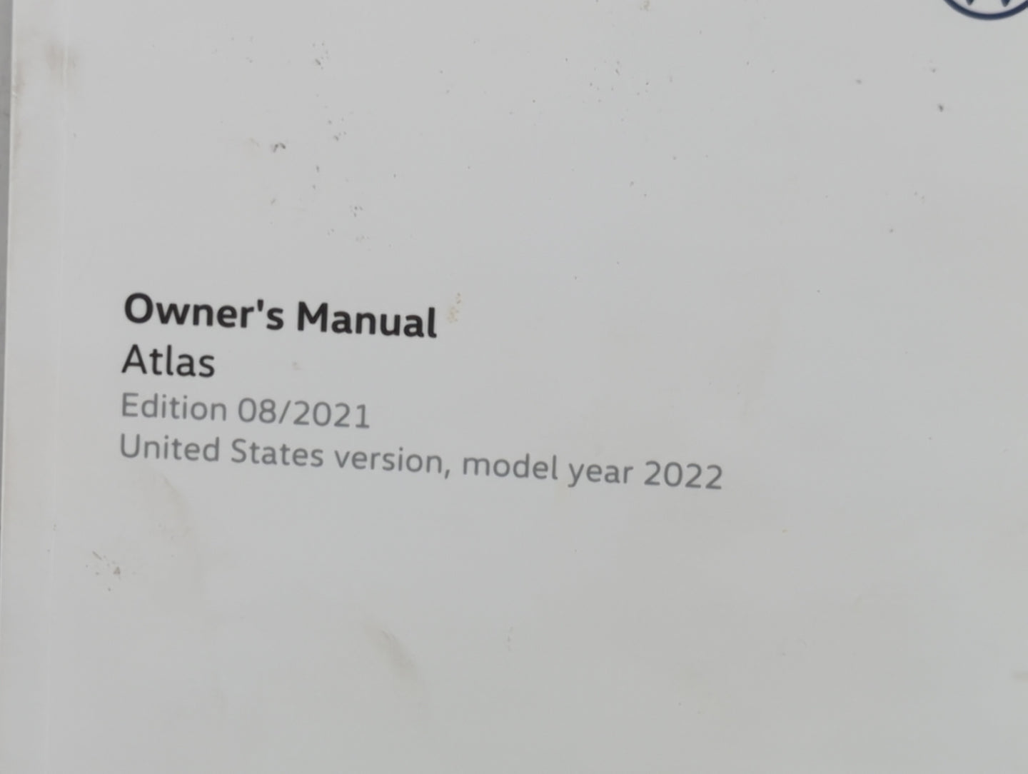 2021 Volkswagen Atlas Owners Manual Book Guide P/N:3CN012723SH OEM Used Auto Parts - Oemusedautoparts1.com