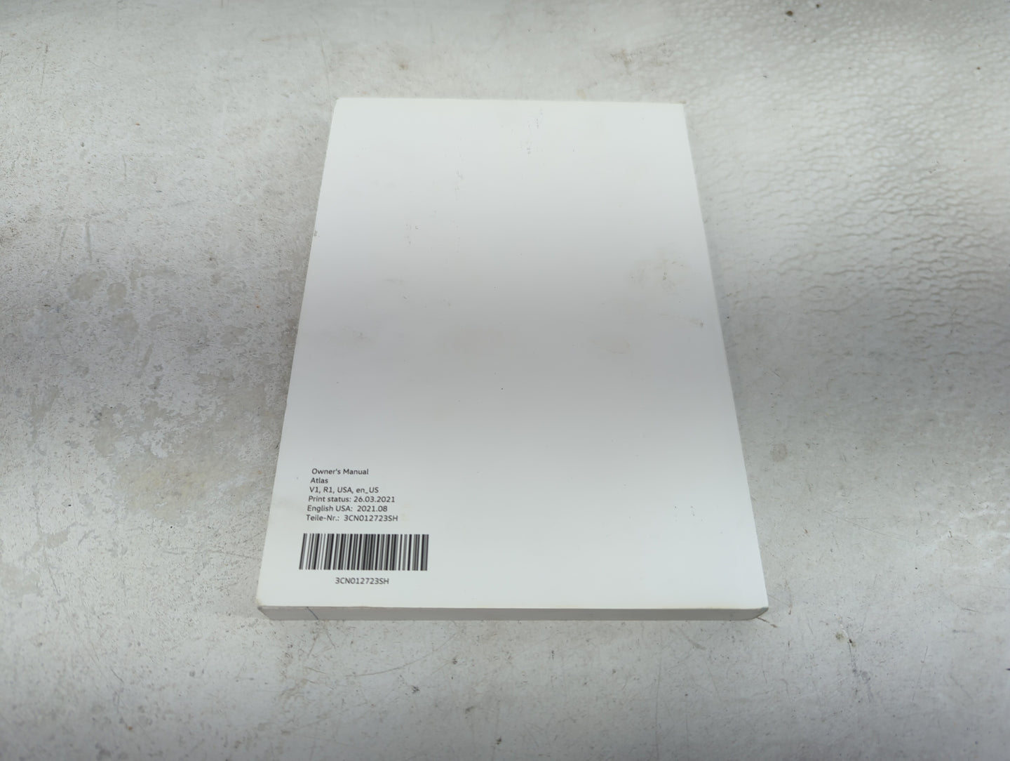 2021 Volkswagen Atlas Owners Manual Book Guide P/N:3CN012723SH OEM Used Auto Parts - Oemusedautoparts1.com