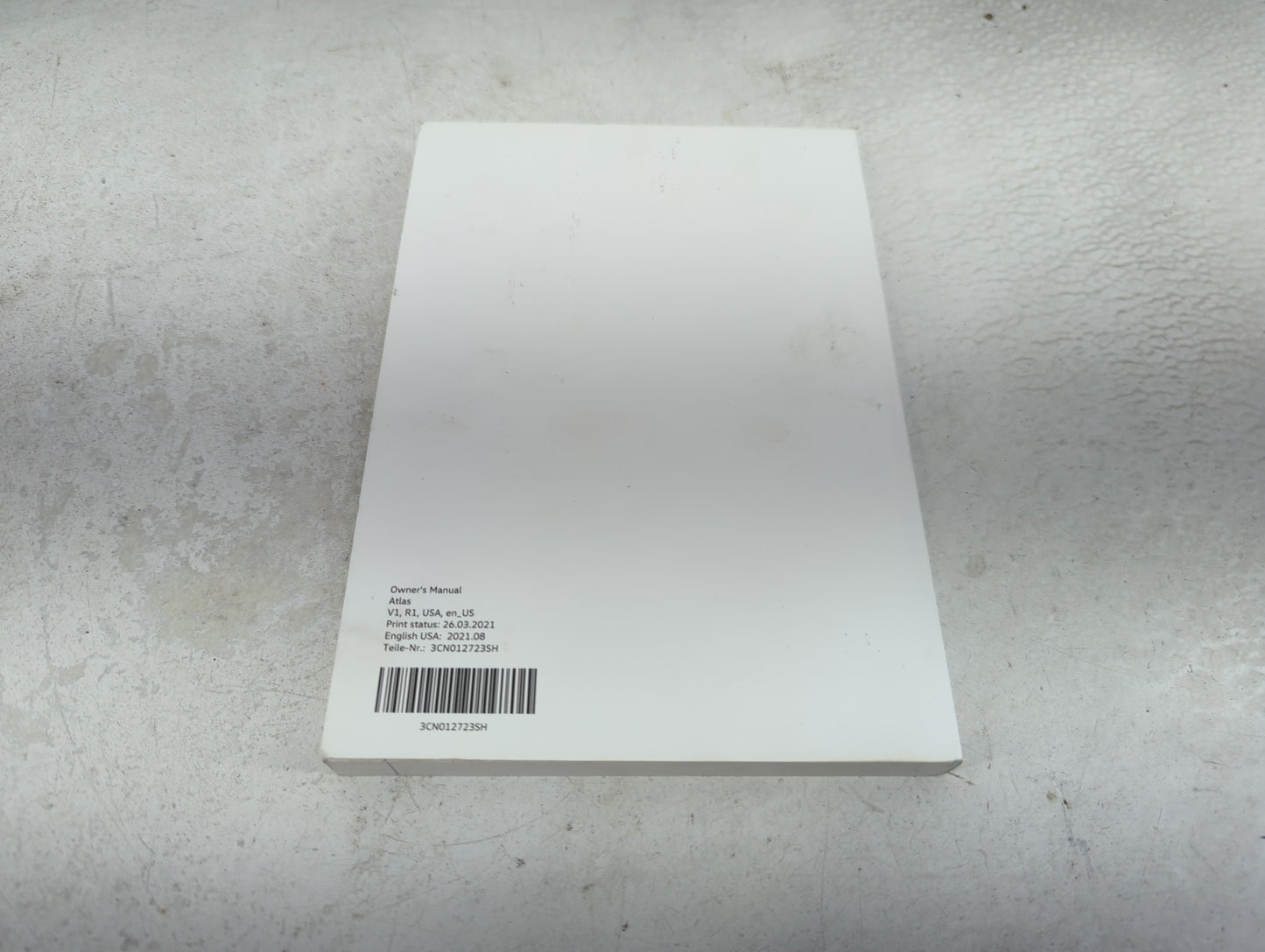 2021 Volkswagen Atlas Owners Manual Book Guide P/N:3CN012723SH OEM Used Auto Parts - Oemusedautoparts1.com