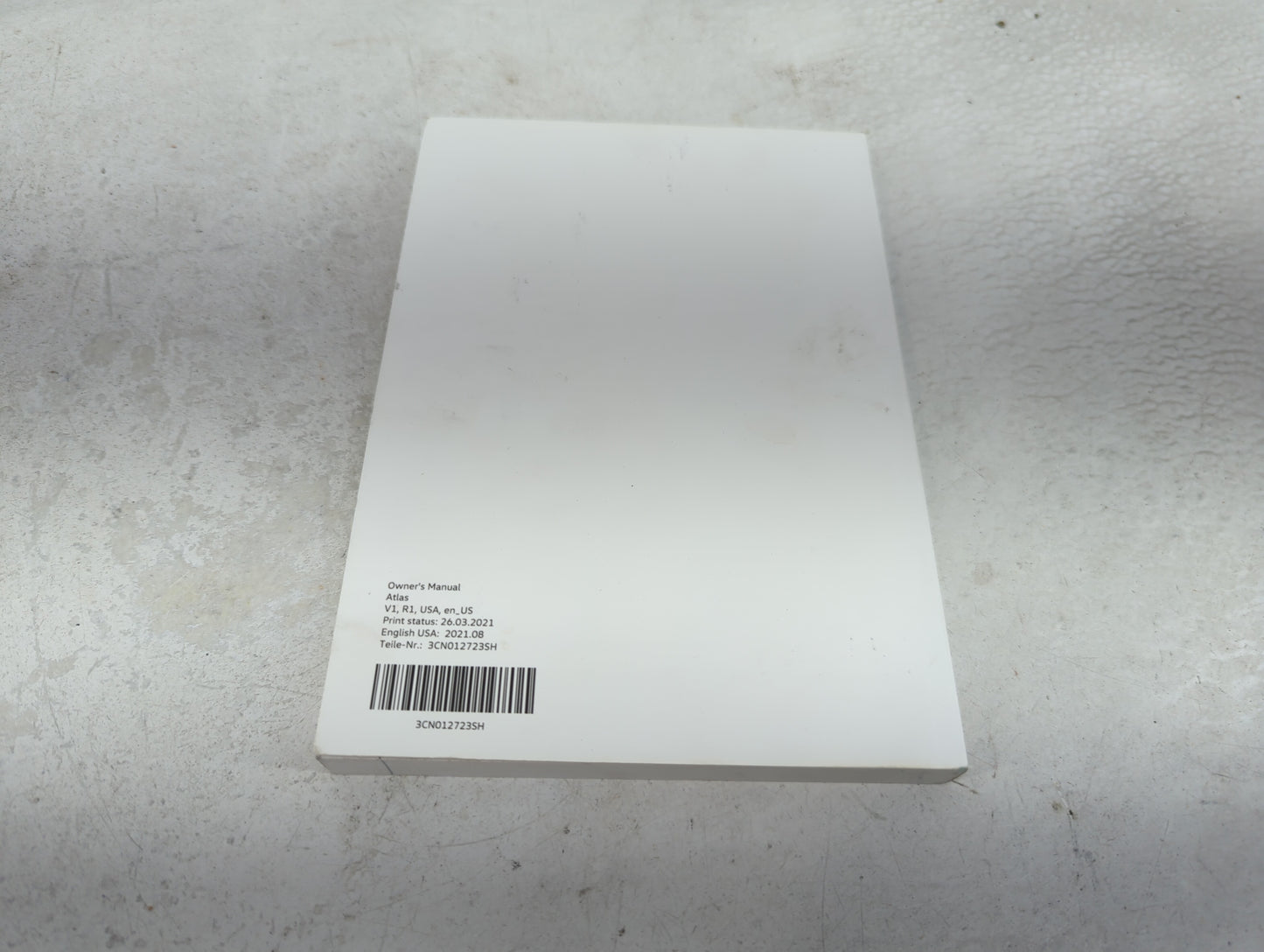 2021 Volkswagen Atlas Owners Manual Book Guide P/N:3CN012723SH OEM Used Auto Parts - Oemusedautoparts1.com