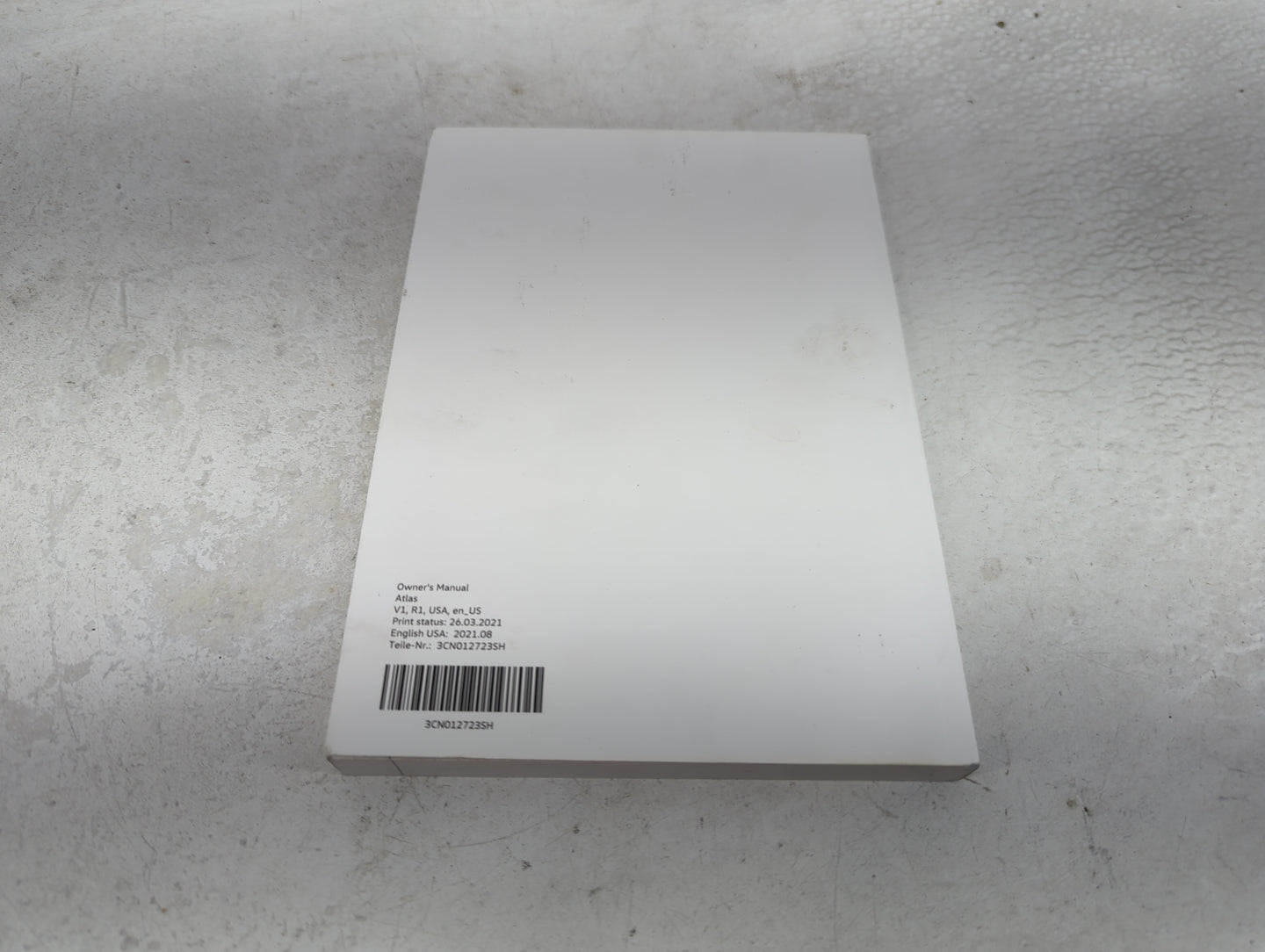 2021 Volkswagen Atlas Owners Manual Book Guide P/N:3CN012723SH OEM Used Auto Parts - Oemusedautoparts1.com