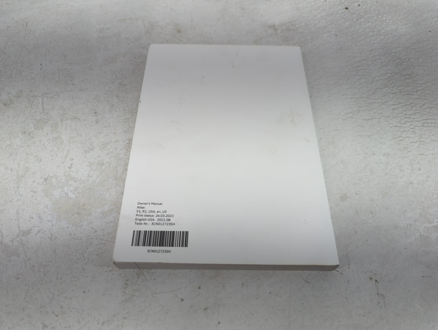 2021 Volkswagen Atlas Owners Manual Book Guide P/N:3CN012723SH OEM Used Auto Parts - Oemusedautoparts1.com