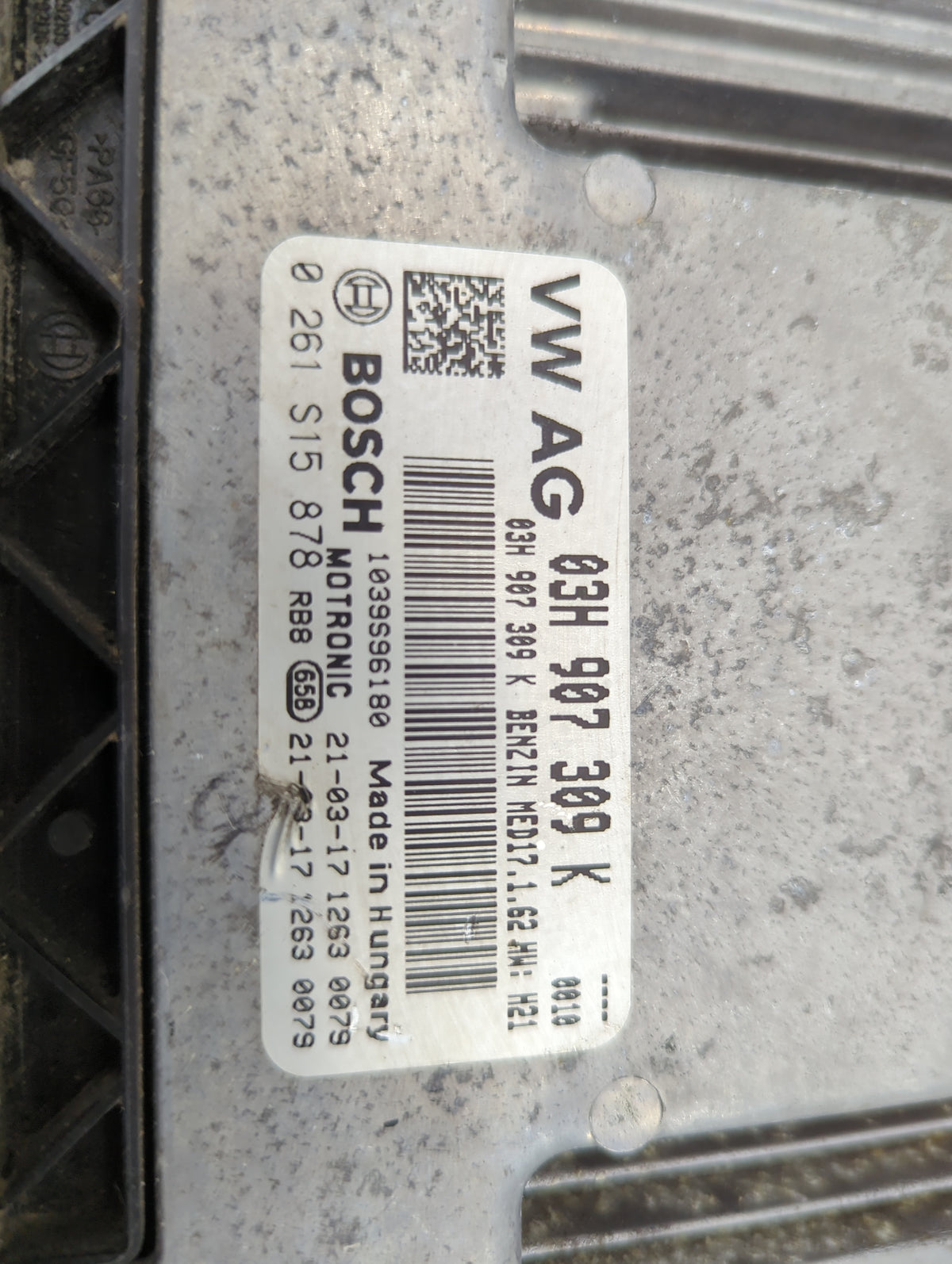 2018-2022 Volkswagen Atlas PCM Engine Control Computer ECU ECM PCU OEM P/N:03H 907 309 K 0 261 S15 878 OEM Used Auto Parts -