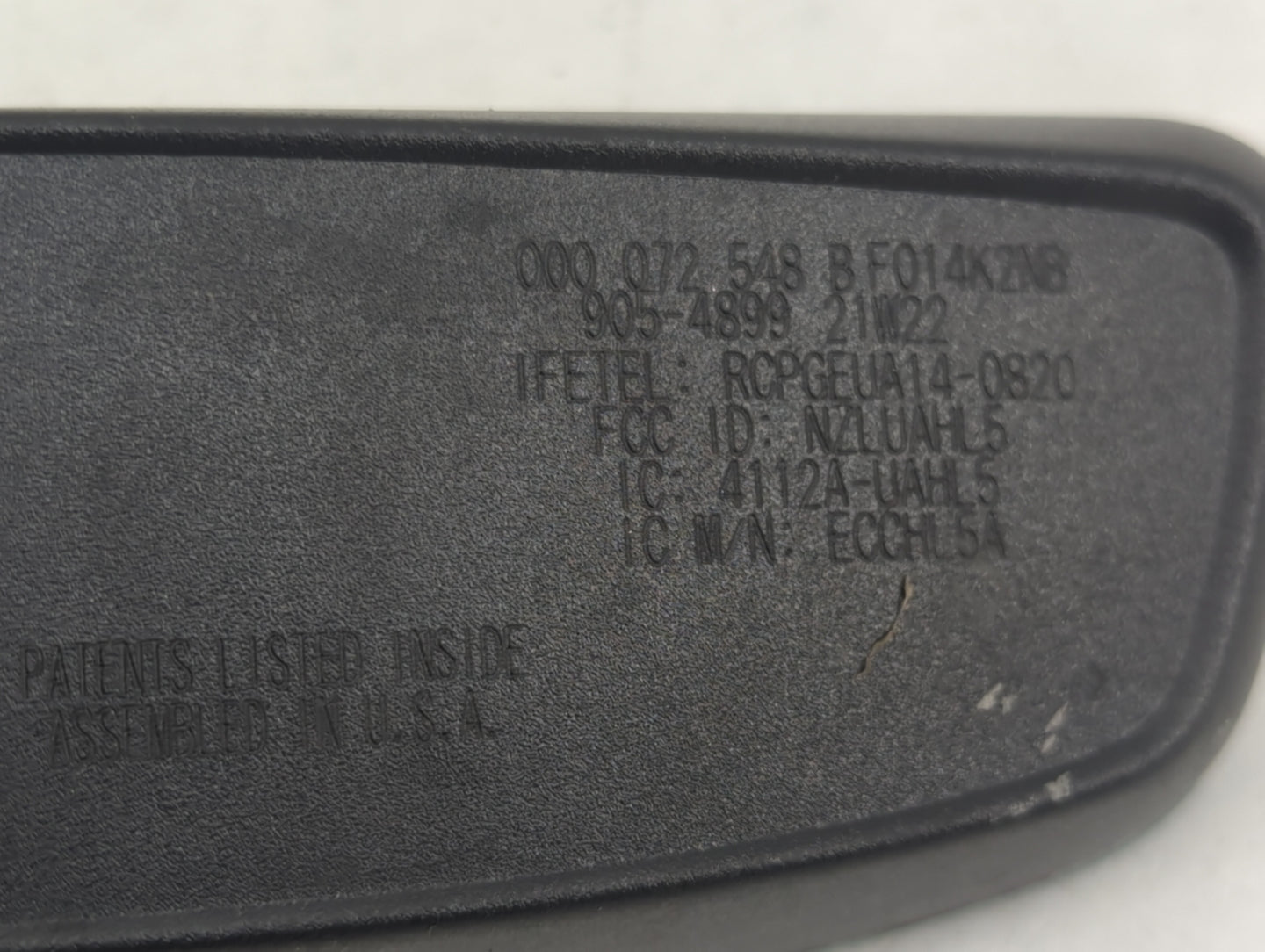 2020-2022 Volkswagen Atlas Interior Rear View Mirror Replacement OEM P/N:000Q72548B F014K2N8, 905-4899 Fits Fits 2020 2021 2